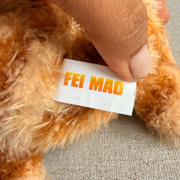 Fat Angry Cat Plush Doll Orange Tabby Grumpy Cat Bulging Eyes Soft Toy Fei Mao - Picture 3 of 4